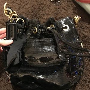 Coach poppy sequin satchel